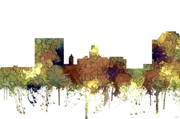 Augusta Georgia Skyline - Safari Buff by Marlene Watson art print