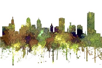 Buffalo New York Skyline - Safari Buff by Marlene Watson art print