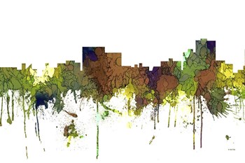 Chatanooga Tennessee Skyline - Safari Buff by Marlene Watson art print