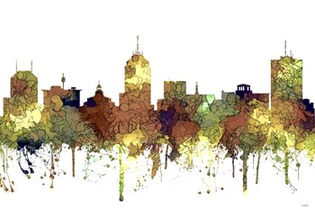 Fresno California Skyline - Safari Buff by Marlene Watson art print