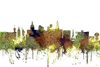 Las Vegas Nevada Skyline 2 - Safari Buff by Marlene Watson art print