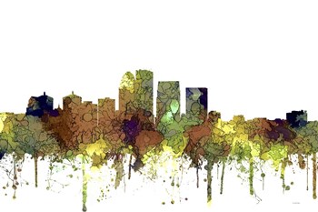 Louisville Kentucky Skyline - Safari Buff by Marlene Watson art print