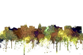 Madison Wisconsin Skyline - Safari Buff by Marlene Watson art print