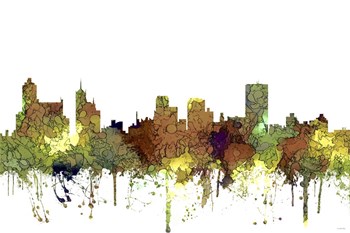 Memphis Tennessee Skyline  Safari Buff by Marlene Watson art print