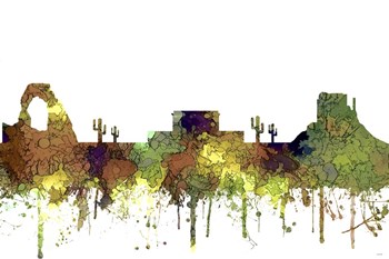 Mesa Arizona Skyline - Safari Buff by Marlene Watson art print