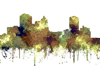 Montgomery Alabama Skyline - Safari Buff by Marlene Watson art print