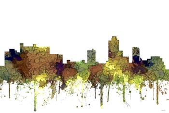 New Brunswick New Jersey Skyline - Safari Buff by Marlene Watson art print