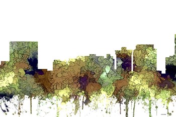 Newport News Virginia Skyline - Safari Buff by Marlene Watson art print