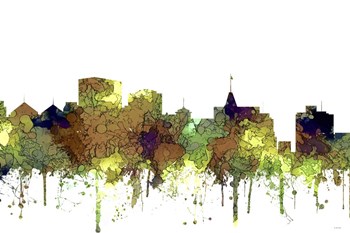 Oakland California Skyline  Safari Buff by Marlene Watson art print