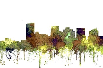 Phoenix Arizona Skyline - Safari Buff by Marlene Watson art print