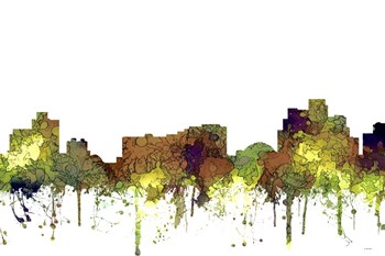Reno Nevada Skyline - Safari Buff by Marlene Watson art print