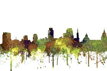 Sacramento California Skyline - Safari Buff by Marlene Watson art print