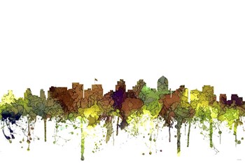 San Diego California Skyline - Safari Buff by Marlene Watson art print