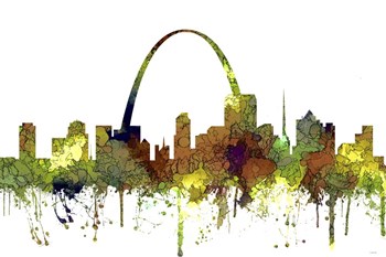 St Louis Missouri Skyline - Safari Buff by Marlene Watson art print