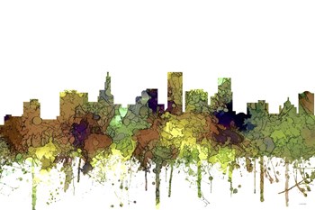 St Paul Minnesota Skyline - Safari Buff by Marlene Watson art print