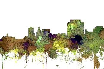 Trenton New Jersey Skyline - Safari Buff by Marlene Watson art print