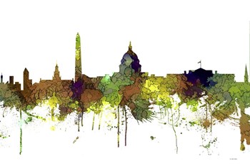 Washington DC Skyline - Safari Buff by Marlene Watson art print