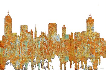 Hamilton OntSkyline - Rust by Marlene Watson art print