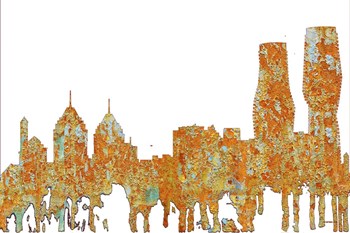 Mississauga Ont Skyline - Rust by Marlene Watson art print