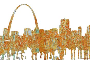 Gateway Arch St Louis Missouri Skyline - Rust by Marlene Watson art print
