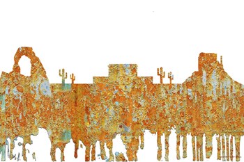 Mesa Arizona Skyline - Rust by Marlene Watson art print