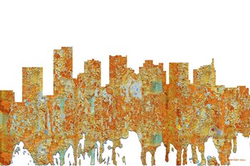 Scottsdale Arizona Skyline - Rust by Marlene Watson art print