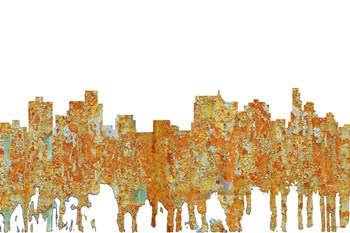 Springfield Illinois Skyline - Rust by Marlene Watson art print