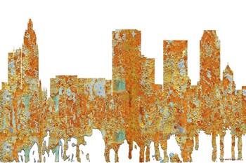 Tulsa Oklahoma - Rust by Marlene Watson art print