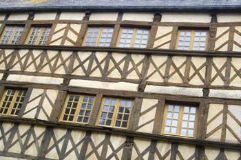 Timber Framed Building Moncontour by Cora Niele art print