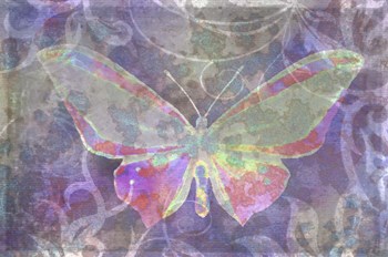 Purple Pink Butterfly Watercolor by Cora Niele art print