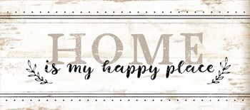 Home is My Happy Place by Jennifer Pugh art print