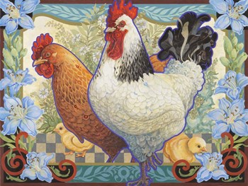 The Barnyard Brood by David Galchutt art print
