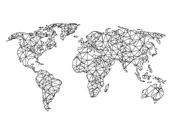 World Wire Map 2 by Naxart art print