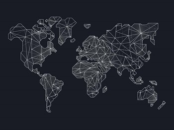 World Wire Map 4 by Naxart art print