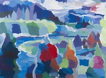 Color &#39;round the Bend by Hooshang Khorasani art print