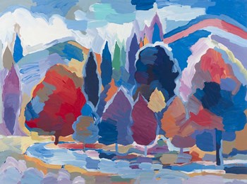 Stream Side Gathering #2 by Hooshang Khorasani art print