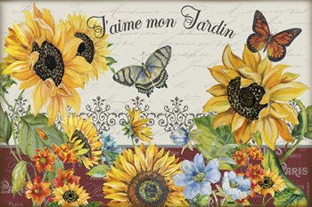 J&#39;aime mon Jardin by Jean Plout art print