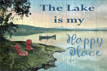 The Lake is My Happy Place by Jean Plout art print