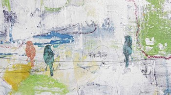 Bird Trio On Wires by Jean Plout art print