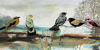 Birds Of Fire Lake by Jean Plout art print