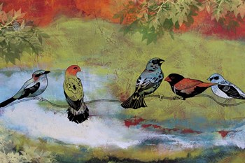 Birds The Valley by Jean Plout art print