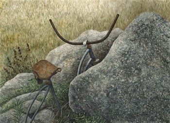 Between a Rock and a Hard Place by John Morrow art print