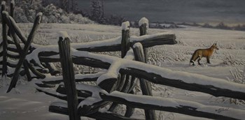 Split Rail And Fox by Wilhelm J. Goebel art print