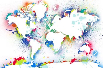 World Map 3 by ALI Chris art print