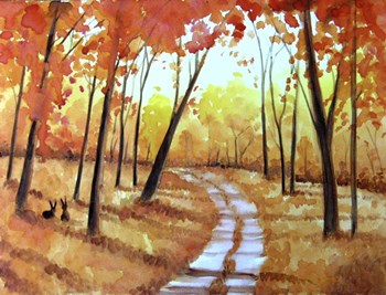 Autumn Path by Angie Livingstone art print