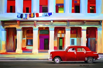 Red Car by Ata Alishahi art print