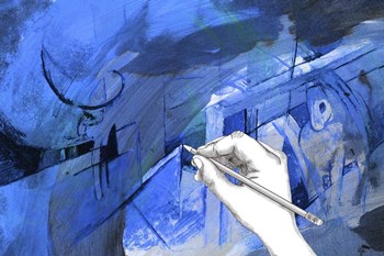 Artist At Work by Ata Alishahi art print