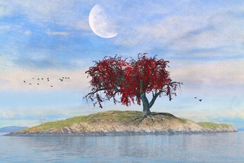 Red Tree by Ata Alishahi art print