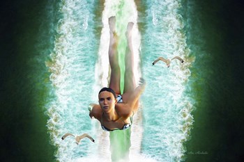 Dive To Unknown by Ata Alishahi art print
