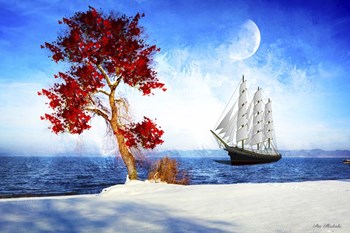 Red Tree K1 by Ata Alishahi art print